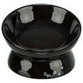 Trixie Raised Ceramic Dog Food/Water Bowl Black