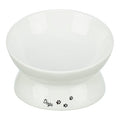 Trixie ceramic raised dog food and water bowl white