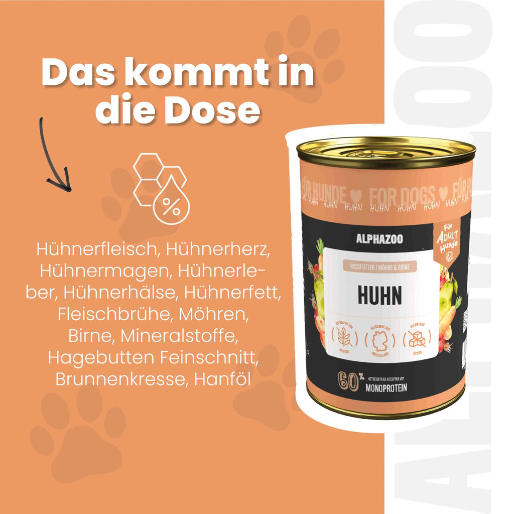 Monoprotein chicken wet food for dogs