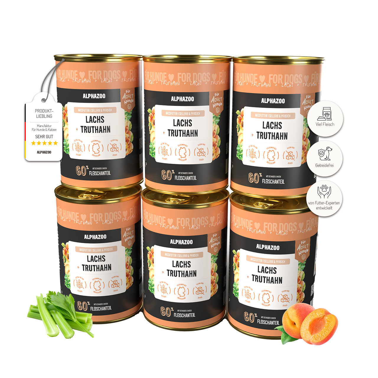 Salmon + Turkey Wet Food for Adult Dogs